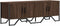 vidaXL - Tv-meubel - 122x34x41 - cm - bewerkt - hout - bruin - eikenkleurig