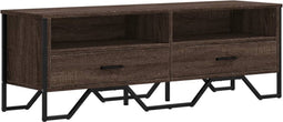 vidaXL - Tv-meubel - 122x34x41 - cm - bewerkt - hout - bruin - eikenkleurig