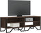 vidaXL - Tv-meubel - 122x34x41 - cm - bewerkt - hout - bruin - eikenkleurig