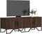 vidaXL - Tv-meubel - 122x34x41 - cm - bewerkt - hout - bruin - eikenkleurig