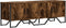 vidaXL - Tv-meubel - 122x34x41 - cm - bewerkt - hout - gerookt - eikenkleurig