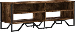 vidaXL - Tv-meubel - 122x34x41 - cm - bewerkt - hout - gerookt - eikenkleurig