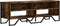 vidaXL - Tv-meubel - 122x34x41 - cm - bewerkt - hout - gerookt - eikenkleurig