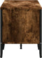 vidaXL - Tv-meubel - 122x34x41 - cm - bewerkt - hout - gerookt - eikenkleurig
