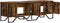 vidaXL - Tv-meubel - 122x34x41 - cm - bewerkt - hout - gerookt - eikenkleurig