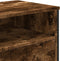 vidaXL - Tv-meubel - 122x34x41 - cm - bewerkt - hout - gerookt - eikenkleurig