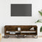 vidaXL - Tv-meubel - 122x34x41 - cm - bewerkt - hout - gerookt - eikenkleurig