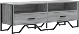 vidaXL - Tv-meubel - 122x34x41 - cm - bewerkt - hout - grijs - sonoma - eikenkleurig