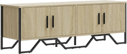 vidaXL - Tv-meubel - 122x34x41 - cm - bewerkt - hout - sonoma - eikenkleurig