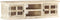 vidaXL - Tv-meubel - 130x30x36 - cm - massief - mangohout - wit