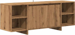 vidaXL - Tv-meubel - 130x35x50 - cm - bewerkt - hout - artisanaal - eikenkleur