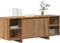 vidaXL - Tv-meubel - 130x35x50 - cm - bewerkt - hout - artisanaal - eikenkleur