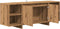 vidaXL - Tv-meubel - 130x35x50 - cm - bewerkt - hout - artisanaal - eikenkleur