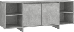 vidaXL - Tv-meubel - 130x35x50 - cm - bewerkt - hout - betongrijs