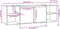 vidaXL - Tv-meubel - 130x35x50 - cm - bewerkt - hout - betongrijs
