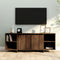 vidaXL - Tv-meubel - 130x35x50 - cm - bewerkt - hout - bruin - eikenkleur
