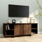 vidaXL - Tv-meubel - 130x35x50 - cm - bewerkt - hout - bruin - eikenkleur