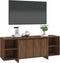 vidaXL - Tv-meubel - 130x35x50 - cm - bewerkt - hout - bruin - eikenkleur