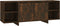 vidaXL - Tv-meubel - 130x35x50 - cm - bewerkt - hout - gerookt - eikenkleurig