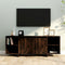vidaXL - Tv-meubel - 130x35x50 - cm - bewerkt - hout - gerookt - eikenkleurig