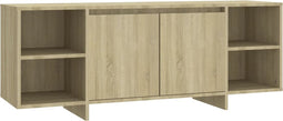 vidaXL - Tv-meubel - 130x35x50 - cm - bewerkt - hout - sonoma - eikenkleurig