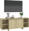 vidaXL - Tv-meubel - 130x35x50 - cm - bewerkt - hout - sonoma - eikenkleurig