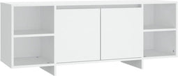 vidaXL - Tv-meubel - 130x35x50 - cm - bewerkt - hout - wit