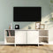vidaXL - Tv-meubel - 130x35x50 - cm - bewerkt - hout - wit