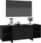 vidaXL - Tv-meubel - 130x35x50 - cm - bewerkt - hout - zwart