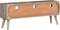 vidaXL - Tv-meubel - 130x35x51 - cm - massief - ruw - mangohout - grijs