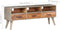 vidaXL - Tv-meubel - 130x35x51 - cm - massief - ruw - mangohout - grijs