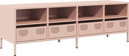 vidaXL - Tv-meubel - 135x39x43,5 - cm - koudgewalst - staal - roze