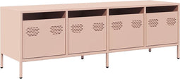 vidaXL - Tv-meubel - 135x39x43,5 - cm - koudgewalst - staal - roze