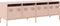 vidaXL - Tv-meubel - 135x39x43,5 - cm - koudgewalst - staal - roze
