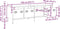 vidaXL - Tv-meubel - 135x39x43,5 - cm - koudgewalst - staal - roze