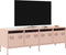 vidaXL - Tv-meubel - 135x39x43,5 - cm - koudgewalst - staal - roze