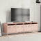 vidaXL - Tv-meubel - 135x39x43,5 - cm - koudgewalst - staal - roze