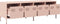 vidaXL - Tv-meubel - 135x39x43,5 - cm - koudgewalst - staal - roze