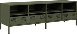 vidaXL - Tv-meubel - 135x39x43,5 - cm - koudgewalst - staal - olijfgroen