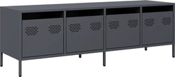 vidaXL - Tv-meubel - 135x39x43,5 - cm - koudgewalst - staal - antracietkleurig