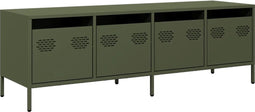 vidaXL - Tv-meubel - 135x39x43,5 - cm - koudgewalst - staal - olijfgroen