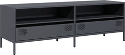 vidaXL - Tv-meubel - 135x39x43,5 - cm - koudgewalst - staal - antracietkleurig