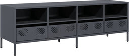 vidaXL - Tv-meubel - 135x39x43,5 - cm - koudgewalst - staal - antracietkleurig