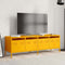 vidaXL - Tv-meubel - 135x39x43,5 - cm - koudgewalst - staal - mosterdgeel