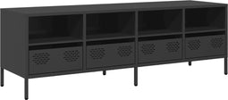 vidaXL - Tv-meubel - 135x39x43,5 - cm - koudgewalst - staal - zwart