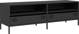 vidaXL - Tv-meubel - 135x39x43,5 - cm - koudgewalst - staal - zwart