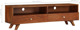 vidaXL - Tv-meubel - 140x30x40 - cm - massief - gerecycled - hout