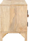 vidaXL - Tv-meubel - 140x30x40 - cm - massief - mangohout - en - natuurlijk - riet