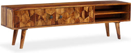 vidaXL - Tv-meubel - 140x30x40 - cm - massief - sheeshamhout