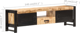 vidaXL - Tv-meubel - 140x30x40 - cm - ruw - mangohout